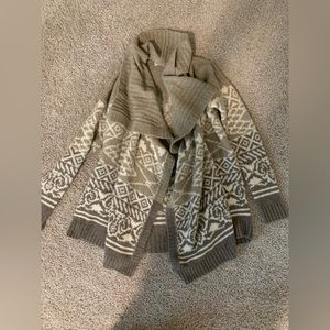 Abercrombie & Fitch Tan Patterned Cardigan Size M